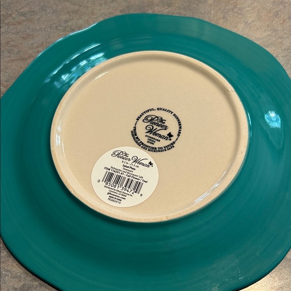 The Pioneer Woman Floral Plates with Teal and Green salad plates - Picture 2 of 3